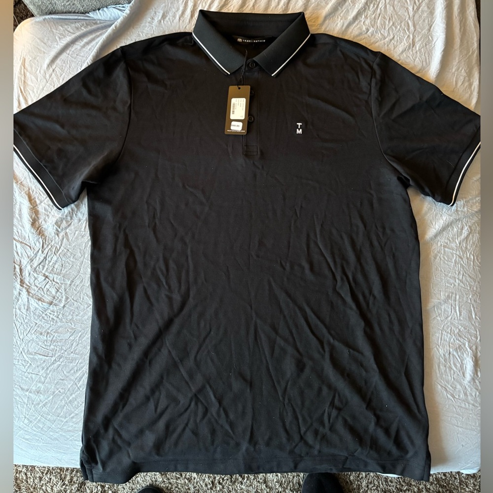 Travis Mathew Black Polo Shirt for Men